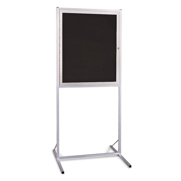 Sliding Door Indoor Enclosed Corkboard, 4